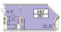 Планировка апартамента в ЖК VALO (Вало)