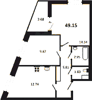 Планировка квартиры в ЖК Лайнеръ