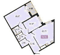 Планировка квартиры в ЖК Питер