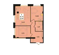 Планировка квартиры в ЖК Ромашки