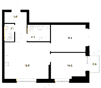 Планировка квартиры в ЖК Шкиперский 19