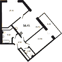 Планировка квартиры в ЖК Гамма