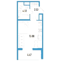 Планировка квартиры в ЖК Aerocity 5 (Аэросити 5)