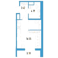 Планировка квартиры в ЖК Aerocity 5 (Аэросити 5)