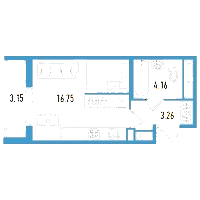 Планировка квартиры в ЖК Aerocity 5 (Аэросити 5)