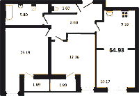 Планировка квартиры в ЖК Aerocity 5 (Аэросити 5)