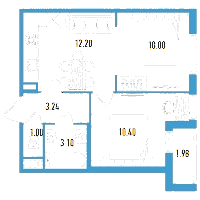 Планировка квартиры в ЖК Aerocity 5 (Аэросити 5)