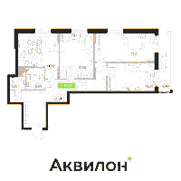 Планировка квартиры в ЖК Аквилон ZALIVE (Залив)