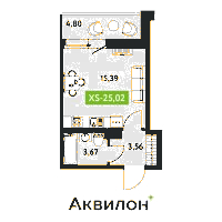 Планировка квартиры в ЖК Аквилон ZALIVE (Залив)