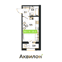 Планировка квартиры в ЖК Аквилон ZALIVE (Залив)