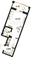 Планировка квартиры в ЖК Аквилон ZALIVE (Залив)