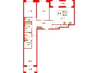 Планировка квартиры в ЖК Amber Club (Эмбер Клаб)