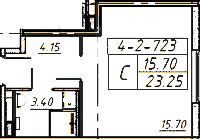 Планировка апартамента в ЖК Avenue Apart Pulkovo