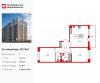 Планировка квартиры в ЖК Астра Континенталь