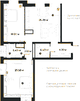 Планировка квартиры в ЖК Аура
