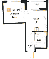 Планировка квартиры в ЖК Авиатор (Мурино)