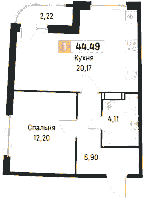 Планировка квартиры в ЖК Авиатор (Мурино)