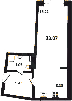 Планировка квартиры в ЖК Байрон