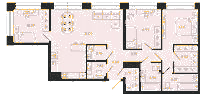 Планировка квартиры в ЖК BASHNI ELEMENT (Башни Элемент)
