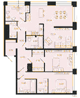 Планировка квартиры в ЖК BASHNI ELEMENT (Башни Элемент)