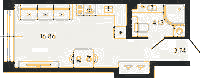 Планировка квартиры в ЖК BASHNI ELEMENT (Башни Элемент)