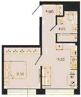 Планировка квартиры в ЖК BASHNI ELEMENT (Башни Элемент)