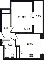 Планировка квартиры в ЖК БелАрт
