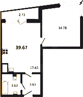 Планировка квартиры в ЖК Belevsky club