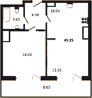 Планировка квартиры в ЖК Belevsky club