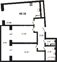 Планировка квартиры в ЖК Bereg. Курортный
