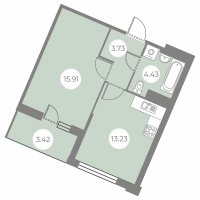 Планировка квартиры в ЖК БФА в Озерках