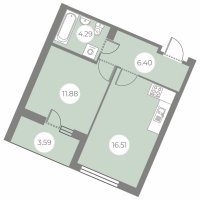 Планировка квартиры в ЖК БФА в Озерках
