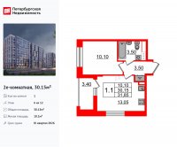 Планировка квартиры в ЖК Бионика Заповедная