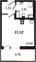 Планировка квартиры в ЖК Cube (Кьюб)