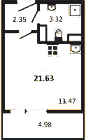 Планировка квартиры в ЖК Cube (Кьюб)