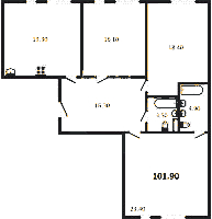 Планировка квартиры в ЖК DOMINO Premium