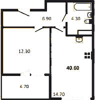 Планировка квартиры в ЖК Domino