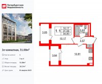 Планировка квартиры в ЖК Дворцовый фасад