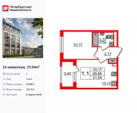 Планировка квартиры в ЖК Дворцовый фасад