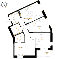 Планировка квартиры в ЖК Экография