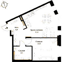 Планировка квартиры в ЖК Экография