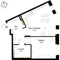 Планировка квартиры в ЖК Экография