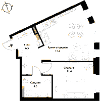 Планировка квартиры в ЖК Экография