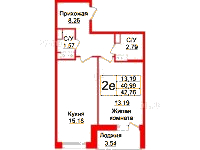Планировка квартиры в ЖК Энфилд