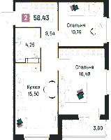 Планировка квартиры в ЖК Фотограф
