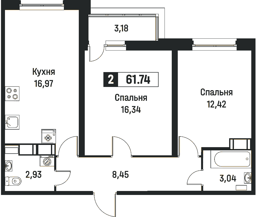 2-комнатная