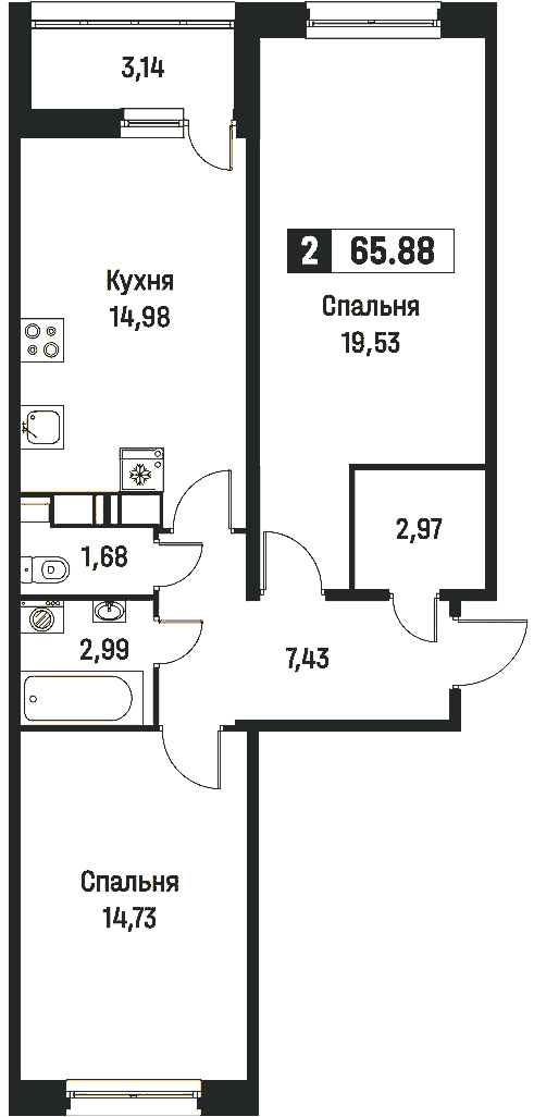 2-комнатная
