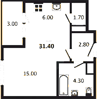Планировка квартиры в ЖК Квартал Галактика