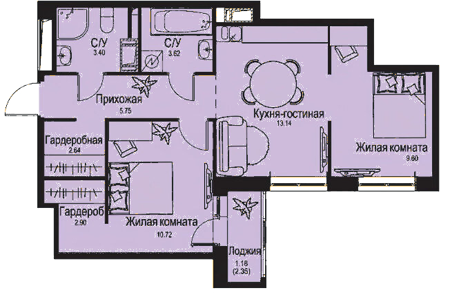 2-комнатная
