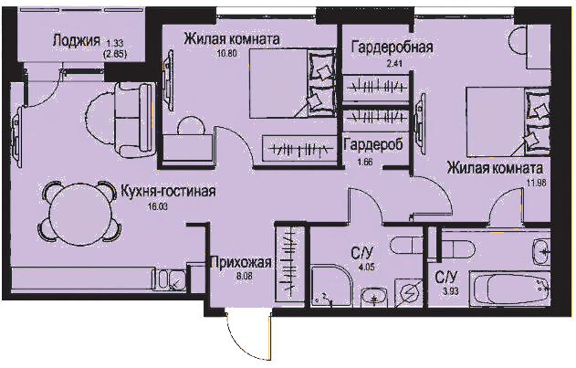 2-комнатная